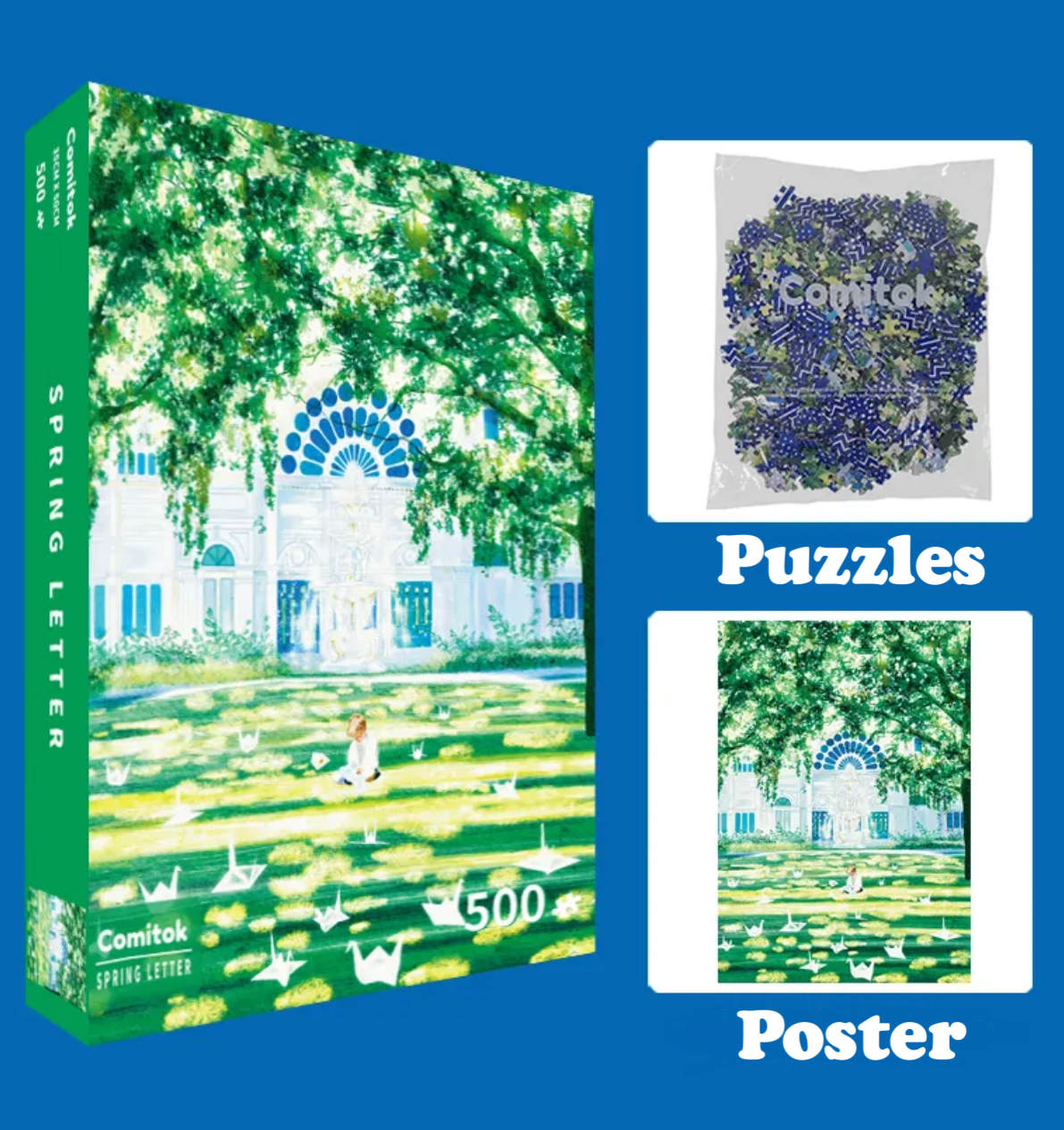 🍃 Spring Letter-Jigsaw Puzzle 500 Pieces Set | High Definition Printing, Challenging Puzzle, Family Parent-Child Interactive Toy